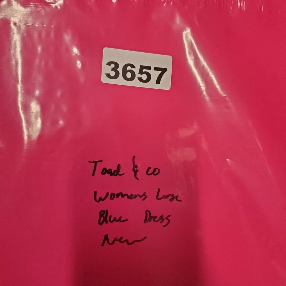 Toad & Co Daisy Rib A Line Dress Womens Large Blue Modal Round Neck Sleeveless - Picture 11 of 11